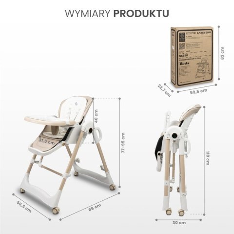 KRZESEŁKO DO KARMIENIA NESTO BEIGE