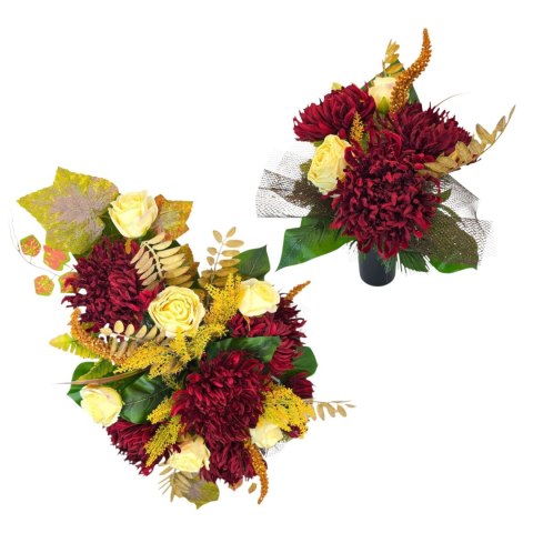 Komplet zestaw stroiki na cmentarz grób na wszystkich świętych