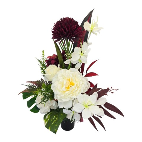 BUKIET WKŁAD DO WAZONU KWIATY NA CMENTARZ GRÓB POMNIK