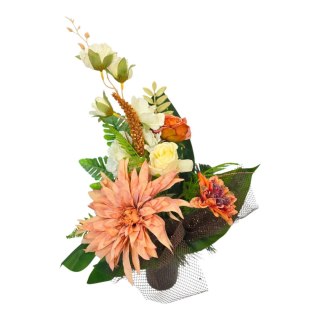 Bukiet flakon stroik na cmentarz kompozycja kwiatowa na wszystkich świętych