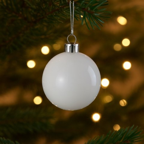 Komplet bombek bożonarodzeniowych 100szt. w opakowaniu białe BSN40