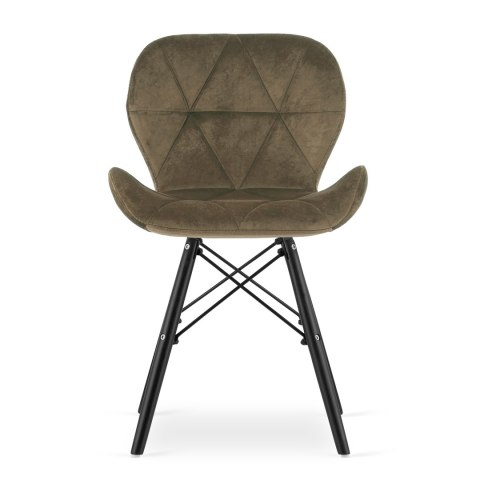 Krzesło LAGO Aksamit - brąz / nogi czarne x 4