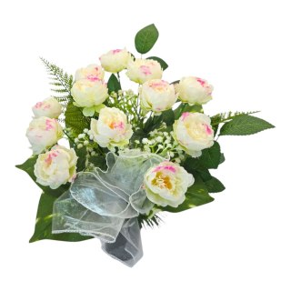 Bukiet flakon stroik na cmentarz sztuczne kwiaty kompozycja kwiatowa