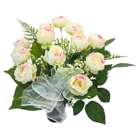 Bukiet flakon stroik na cmentarz sztuczne kwiaty kompozycja kwiatowa