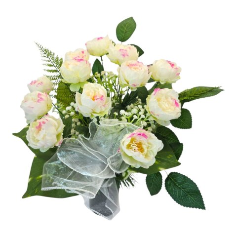 Bukiet flakon stroik na cmentarz sztuczne kwiaty kompozycja kwiatowa