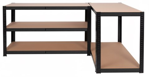 Regał magazynowy 200kg 5 poziomów 205x120x45 cm 1000 kg czarny