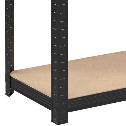Regał magazynowy 200kg 5 poziomów 205x120x45 cm 1000 kg czarny
