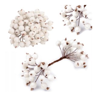 Mroźna jarzębina biała sztuczna 20szt wiązka GLZ01