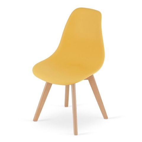 Krzesło KITO musztarda / nogi naturalne x 4