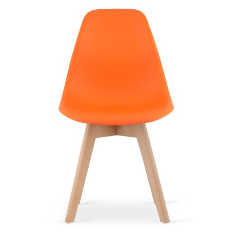 Krzesło KITO pomarańcz / nogi naturalne x 3