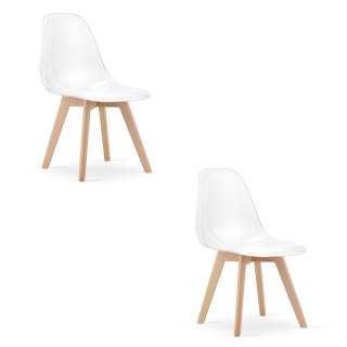 Krzesło KITO przezroczyste / nogi naturalne x 2