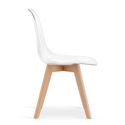 Krzesło KITO przezroczyste / nogi naturalne x 2