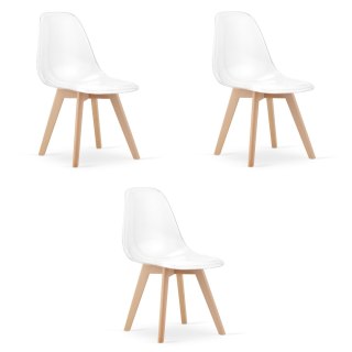 Krzesło KITO przezroczyste / nogi naturalne x 3