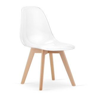 Krzesło KITO przezroczyste / nogi naturalne x 3