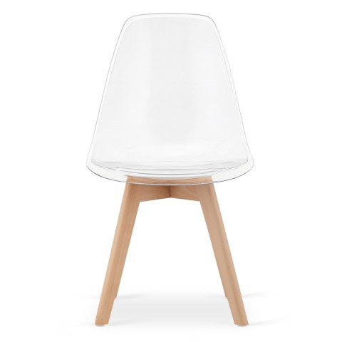 Krzesło KITO przezroczyste / nogi naturalne x 3