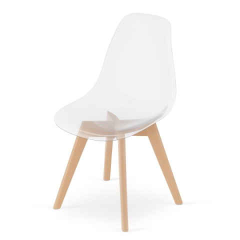 Krzesło KITO przezroczyste / nogi naturalne x 3