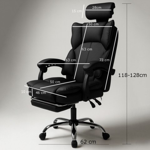 Fotel biurowy obrotowy Titan z podnóżkiem - Brązowy ciemny MATERIAŁ KO49BR