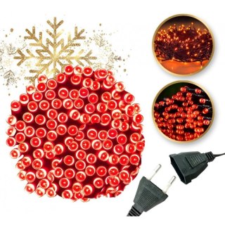 Światełka lampki wewnętrzne/zewnętrzne 500 LED CZERWONE LAMP04CZE