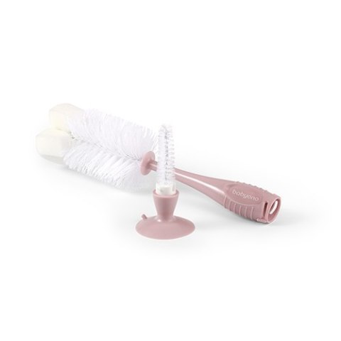 728/06 SZCZOTKA Z PRZYSSAWKĄ DO BUTELEK I SMOCZKÓW RÓŻOWA