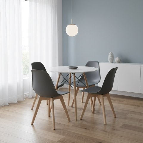 Krzesło KITO ciemnoszare / nogi naturalne x 1