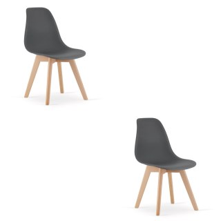 Krzesło KITO ciemnoszare / nogi naturalne x 2
