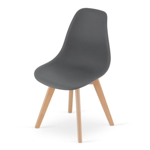 Krzesło KITO ciemnoszare / nogi naturalne x 2