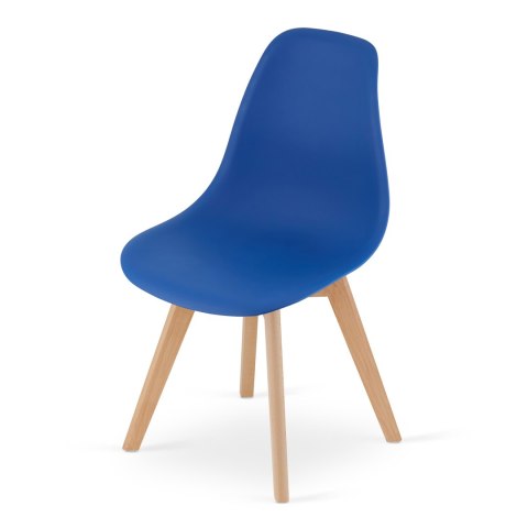 Krzesło KITO niebieskie / nogi naturalne x 3