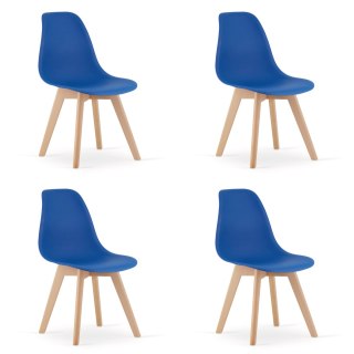 Krzesło KITO niebieskie / nogi naturalne x 4