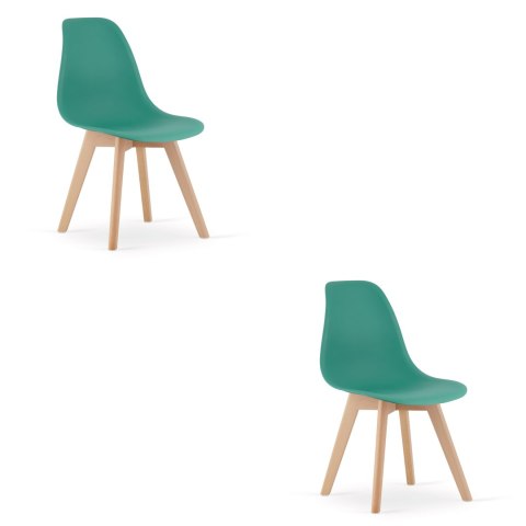 Krzesło KITO zielone / nogi naturalne x 2
