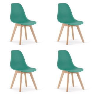 Krzesło KITO zielone / nogi naturalne x 4