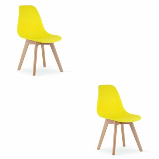 Krzesło KITO żółte / nogi naturalne x 2