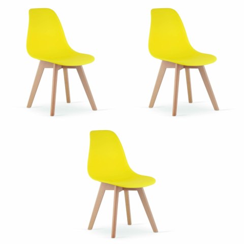 Krzesło KITO żółte / nogi naturalne x 3
