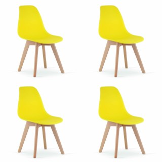 Krzesło KITO żółte / nogi naturalne x 4