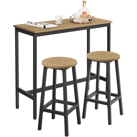Stół Barowy + 2 Taborety - artisan - LBT219B88