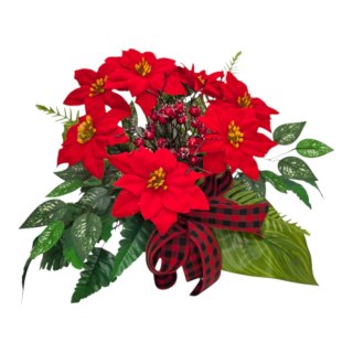 Świąteczny stroik na cmentarz gwiazda betlejemska