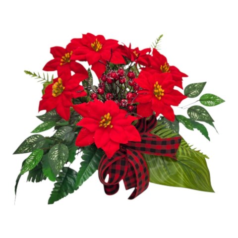 Świąteczny stroik na cmentarz gwiazda betlejemska