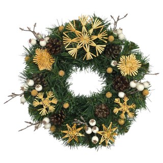 Wianek świąteczny na Boże Narodzenie stroik na drzwi stół handmade