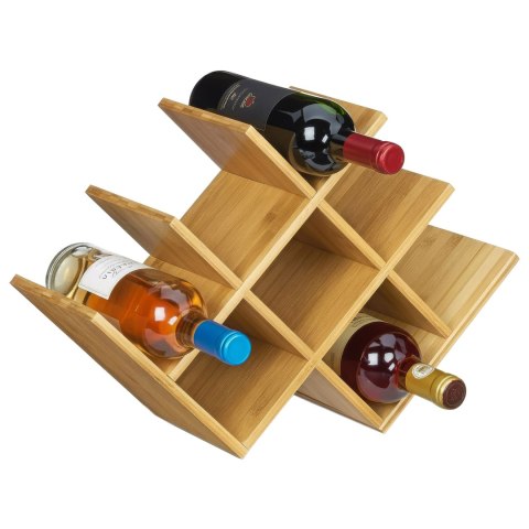 Bambusowy stojak na wino SOLARIS naturalny