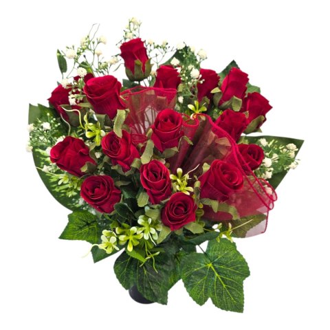 Bukiet flakon stroik na cmentarz kompozycja kwiatowa na grób