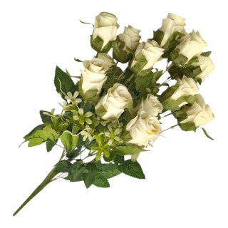Białe róże sztuczny bukiet róż sztuczne kwiaty jak żywe