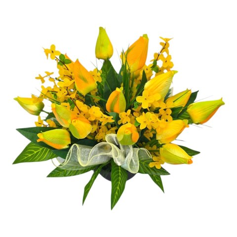 Komplet stroik na cmentarz stroiki na grób bukiet donica tulipany