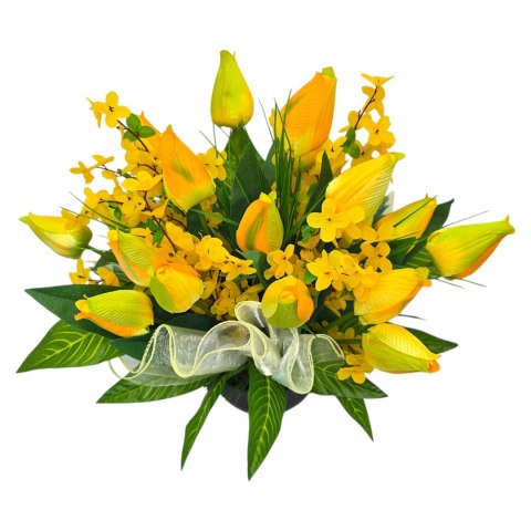 Komplet stroik na cmentarz stroiki na grób bukiet donica tulipany