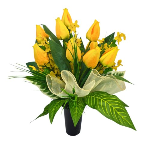 Komplet stroik na cmentarz stroiki na grób bukiet donica tulipany