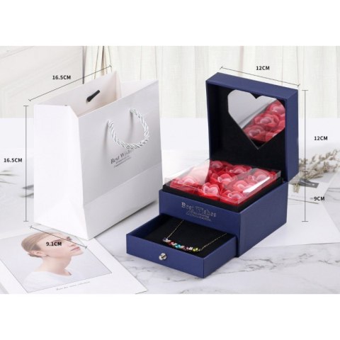 Pudełeczko na biżuterię mydlana Wieczna Róża PDOZ22