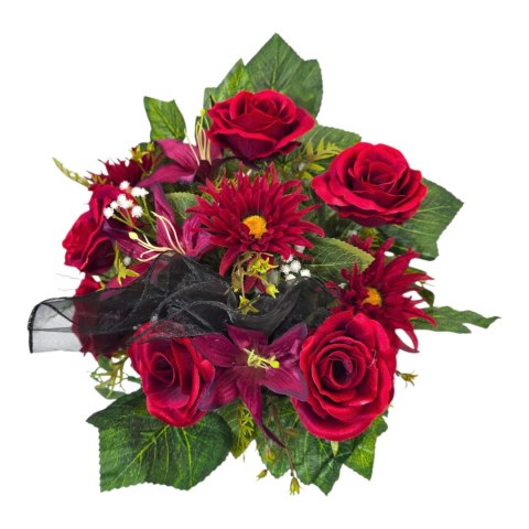 Stroik na cmentarz kompozycja kwiatowa na grób miska