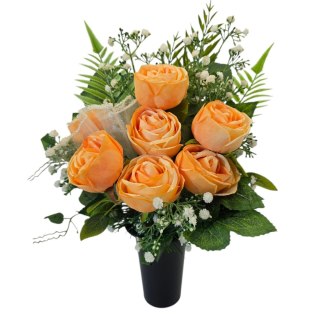 Bukiet flakon stroik na cmentarz kompozycja kwiatowa na grób