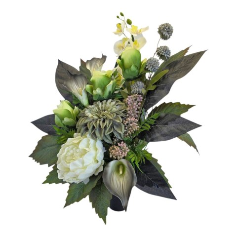 Bukiet flakon stroik na cmentarz kompozycja kwiatowa na wszystkich świętych