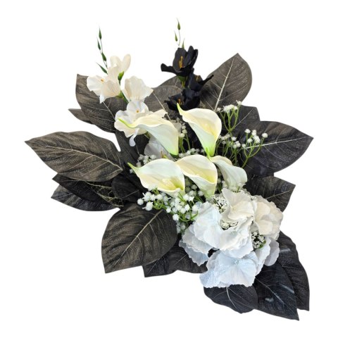 Bukiet flakon wkład do wazonu stroik na cmentarz grób pomnik