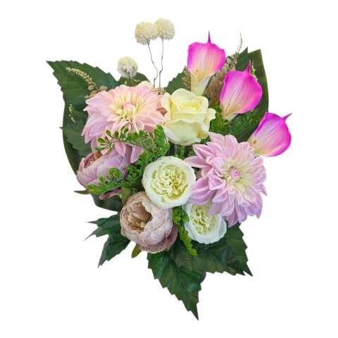 Bukiet flakon wkład do wazonu stroik na cmentarz sztuczne kwiaty