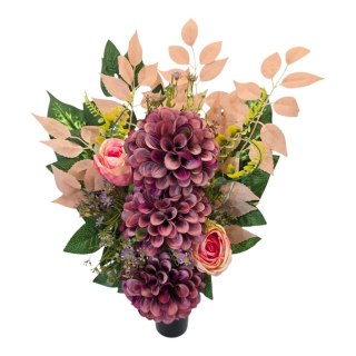 Bukiet flakon wkład stroik na cmentarz kompozycja kwiatowa cynie